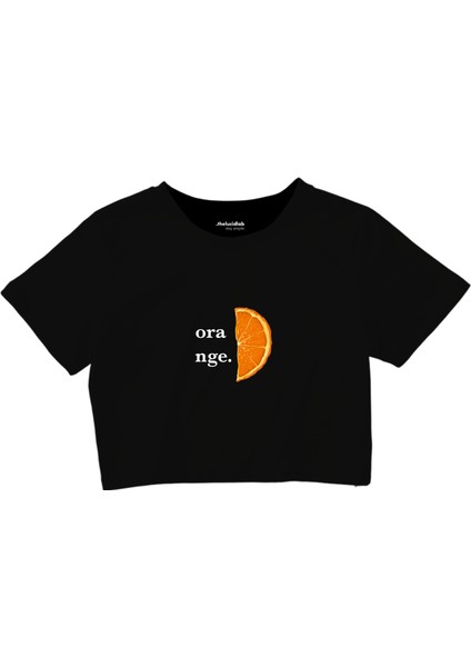 Orange Crop Tişört - Siyah