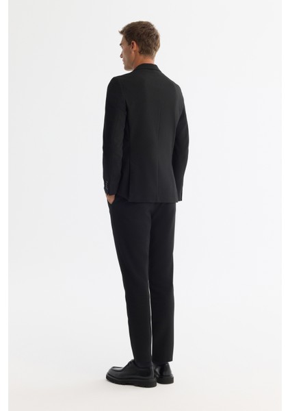 Erkek Siyah Mono Yaka Bi-Stretch Astarsız Blazer Comfort Slim Fit Ceket A42Y4012 modelleri