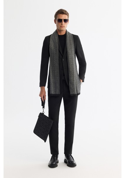 Erkek Siyah Mono Yaka Bi-Stretch Astarsız Blazer Comfort Slim Fit Ceket A42Y4012 indirimleri