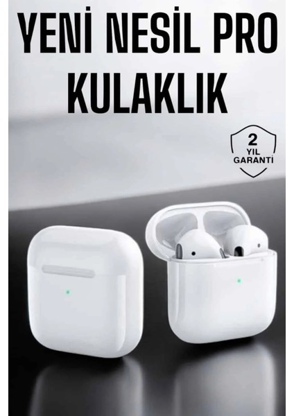 Yeni Nesil Pro Bluetooth Kulaklık Uzun Pil Ömrü Beyaz