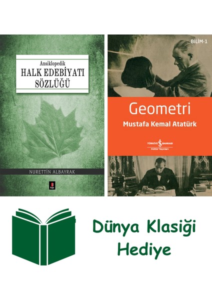 Ansiklopedik Halk Edebiyatı Sözlüğü (Ciltli) + Geometri + Dünya Klasiği Hediye