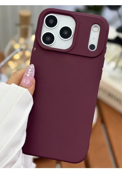 Iphone 17 Promax Uyumlu Içi Kadife Leke Tutmaz Sıvı Silikon Lansman Kılıf