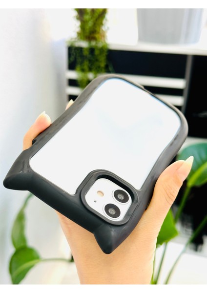 Iphone 11 Uyumlu Siyah Kulaklı Kedi Kenar Darbe Önleyici Şeffaf Silikon Kılıf indirimleri