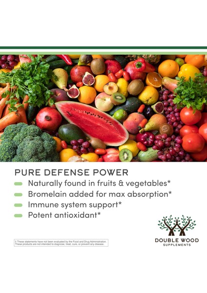 Quercetin With Bromelain 1,200MG Immune Health Men And Women 120 Caps fiyatları