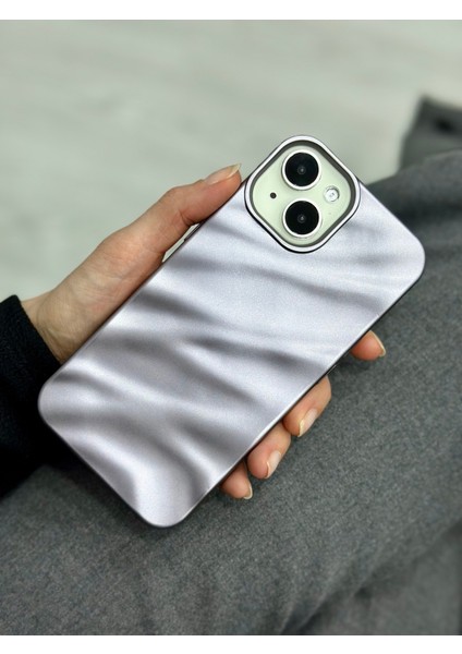 Iphone 14 Plus ve 15 Plus Uyumlu 3D Wave Kabartma Mat Silikon Kılıf modelleri