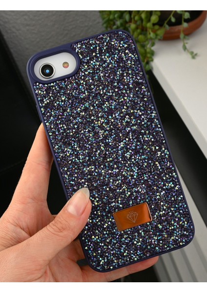 Iphone 6 - 7 - 8 - Se 2020 - Se 2022 Uyumlu Elmas Tasarımlı Taşlı Işıltılı Parlak Pırlanta Kılıf modelleri