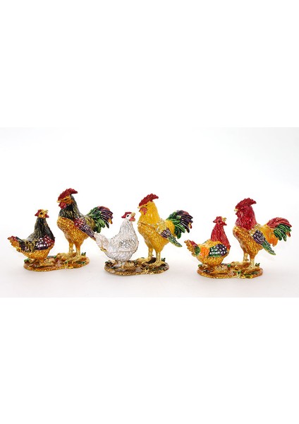 Swarovski Taşlı 2&apos;li Tavuk Model 1