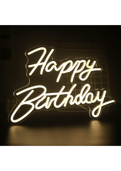 Happy Birthday Yazılı Neon LED Işık