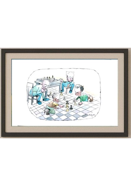 Milan Bukovac 29X21CM Orijinal Karikatür Tablo