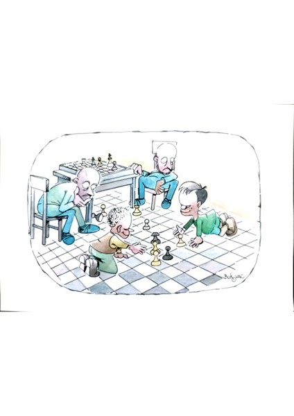 Milan Bukovac 29X21CM Orijinal Karikatür Tablo modelleri