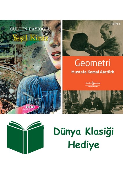 Yeşil Kiraz + Geometri + Dünya Klasiği Hediye