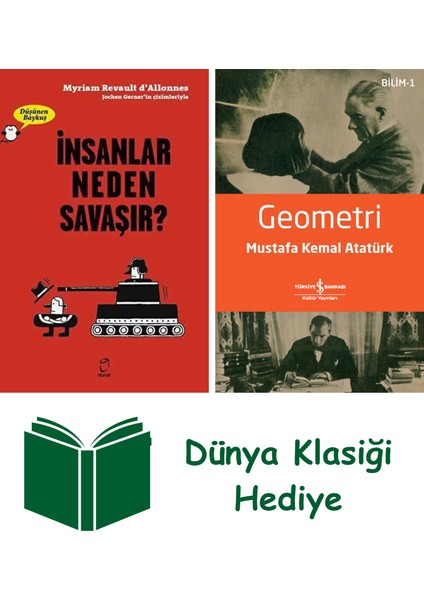Insanlar Neden Savaşır? - Düşünen Baykuş + Geometri + Dünya Klasiği Hediye