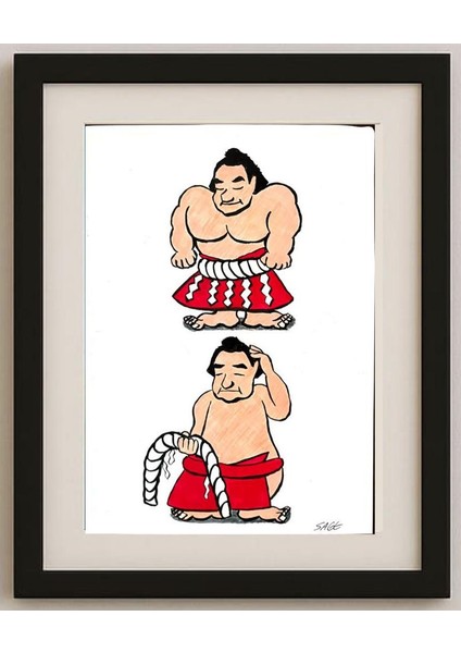 Sage Miyata 29X21CM Orijinal Karikatür Tablo