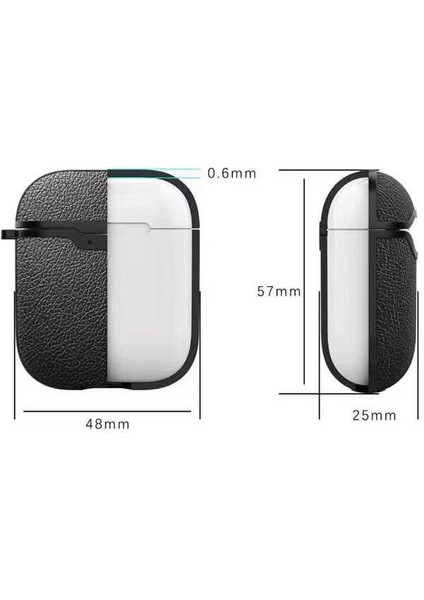 Airpods Pro 3 Magsafe Uyumlu Deri Görünümlü Silikon Kılıf – Airbag-03 Serisi indirimleri