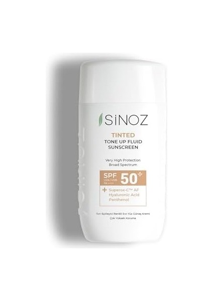 Sinoz SPF50 Tinted Sıvı Yüz Güneş Kremi - Yeni Nesil Güneş Filtreleri ile Hibrit Formül 50ML fiyatları