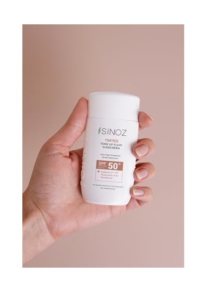 Sinoz SPF50 Tinted Sıvı Yüz Güneş Kremi - Yeni Nesil Güneş Filtreleri ile Hibrit Formül 50ML modelleri