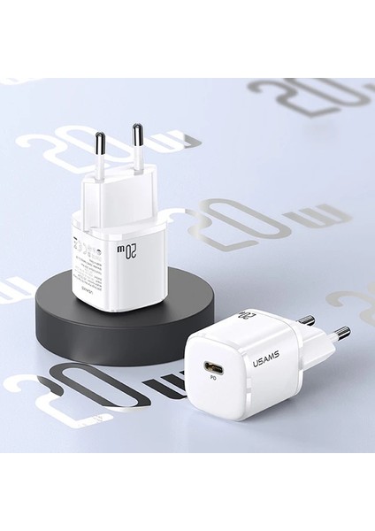 Usams T36 20W Mini Pd Hızlı Şarj Aleti 20W Usb-C Güç ADAPTÖRÜ-(5775) - ?97?75E0-3G8497 modelleri