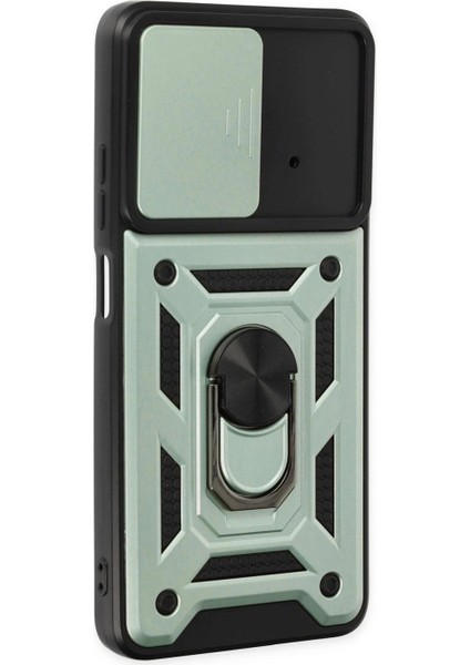 Xiaomi Poco X4 Pro 5g Kılıf Pars Lens Yüzüklü Silikon - Yeşil (K95) fiyatları