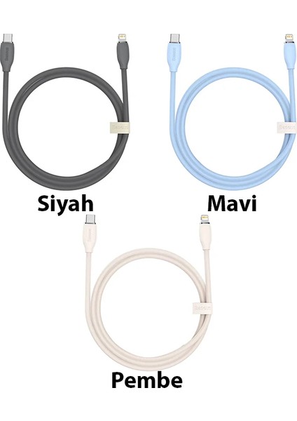 Baseus Jelly Liquid Silica Gel 20W Type-C To iPhone Lightning Hızlı Şarj ve Data - ?38?19E3-7G6 modelleri