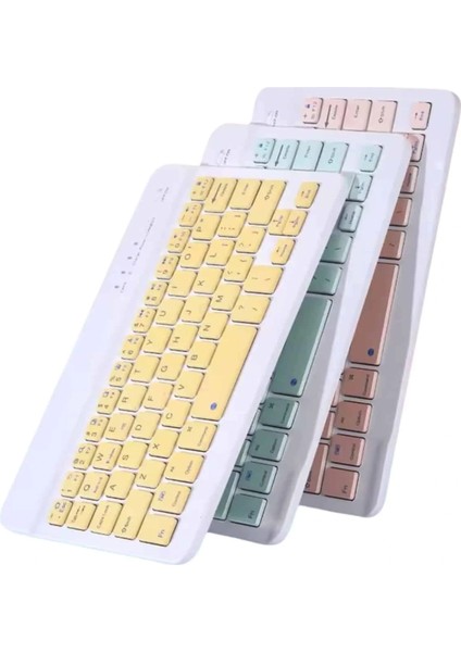 Kablosuz Bluetooth Bağlantılı Taşınabilir Q Klavye Tüm Cihazlara Uyumlu fırsatları