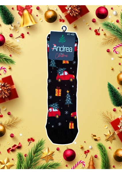 Erkek Tekli Yılbaşı Hediyelik Çorap