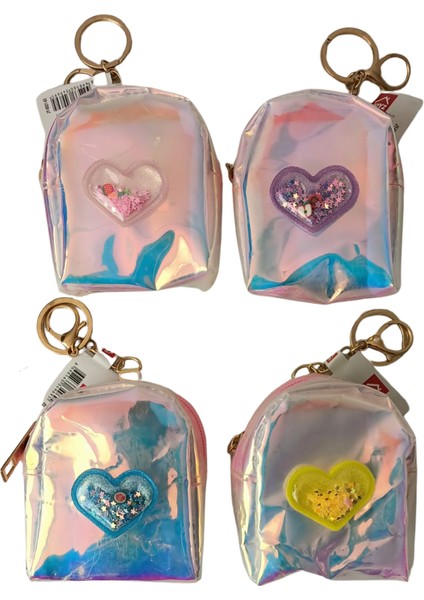 Çanta Şeklinde Hologram Anahtarlık ve Bozuk Para Cüzdanı 1 ADET modelleri