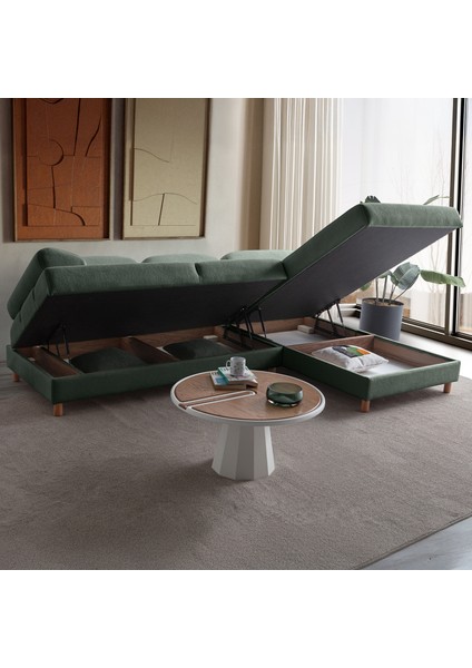 Aries Yataklı Sandıklı Köşe Takımı Yeşil Sağ Köşe modelleri