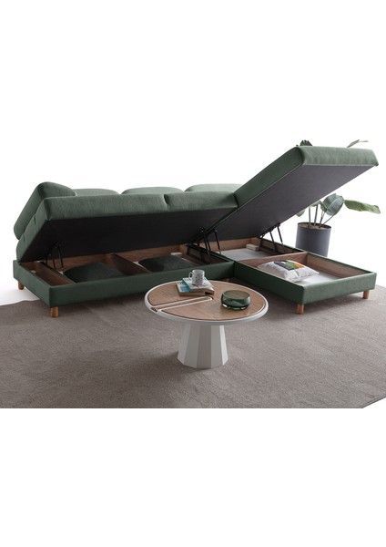 Aries Yataklı Sandıklı Köşe Takımı Yeşil Sağ Köşe indirimleri