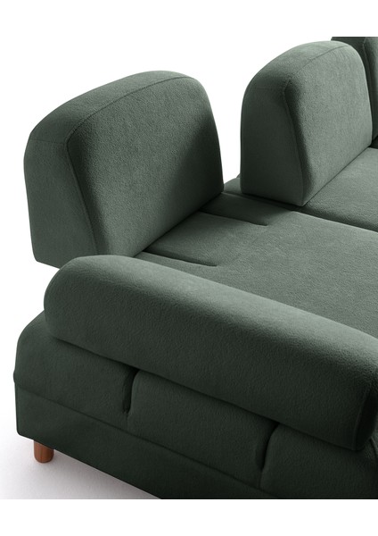 Aries Yataklı Sandıklı Köşe Takımı Yeşil Sağ Köşe