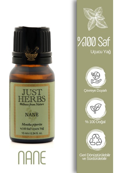 Nane Yağı 10 ml %100 Saf ve Doğal Mentha Piperita Oil