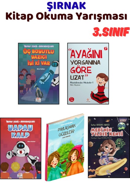 Şırnak Kitap Okuma Yarışması 3.sınıf Kitapları, 5 Kitap Set, 3.sınıf Masal Öykü