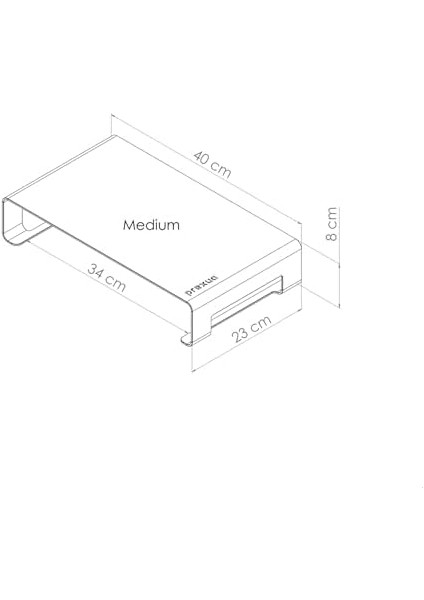 Prexua Riser Masaüstü Monitör Standı - Monitör Yükseltici (Siyah, Medium) fiyatları