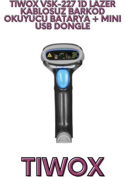 VSK-227 1D LAZER KABLOSUZ BARKOD OKUYUCU BATARYA + MINI USB modelleri