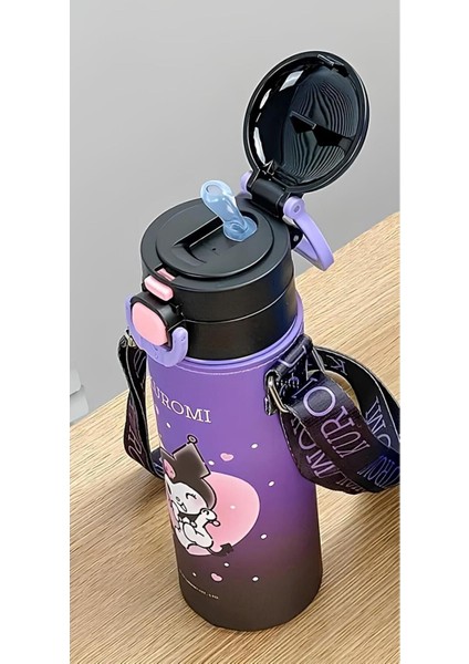 Çocuk Termos Paslanmaz Çelik Koruma Kılıflı Kuromi Figürlü Iki Kademeli Özel Kapak fiyatları