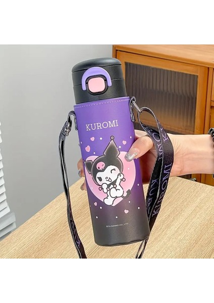 Çocuk Termos Paslanmaz Çelik Koruma Kılıflı Kuromi Figürlü Iki Kademeli Özel Kapak indirimleri