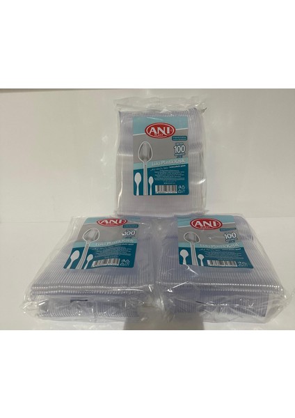 Plast Lüks Plastik Kaşık 100 Adet 1 Paket