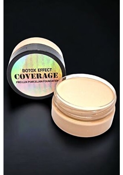 Yoğun Kapatıcı Porselen Fondöten - Botox Effect No:1 Açık Kumral Ten Sünger ve Göz Kalemi modelleri