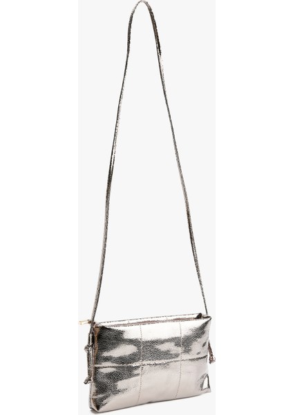 Metalik Görünümlü Fermuarlı Kapitoneli Askılı Omuz Çantası fiyatları