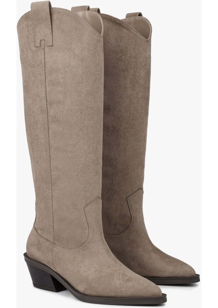 Kadın Kailey Vizon Süet Kovboy Çizme