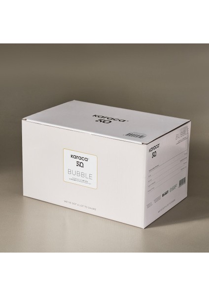 Bubble Beyaz Lüsterli 2 Kişilik Kahve Fincanı 90 ml
