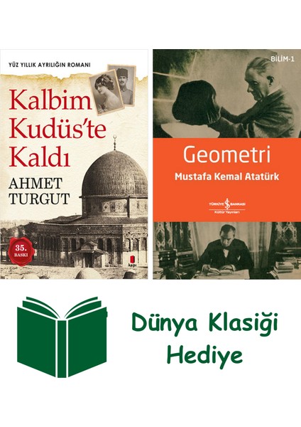 Kalbim Kudüs'te Kaldı + Geometri + Dünya Klasiği Hediye