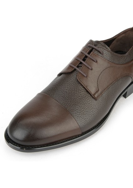 , Erkek Hakiki Deri Ayakkabı 15350Z1030 Kahve