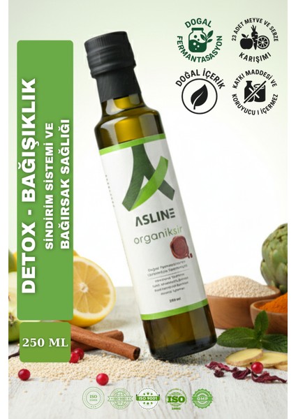 Organiksir 23 Bitki & Meyve Ekstraktlı Doğal Karışım Sirke – 250 ml