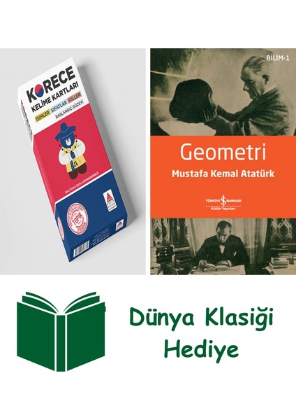 Korece Kelime Kartları + Geometri + Dünya Klasiği Hediye
