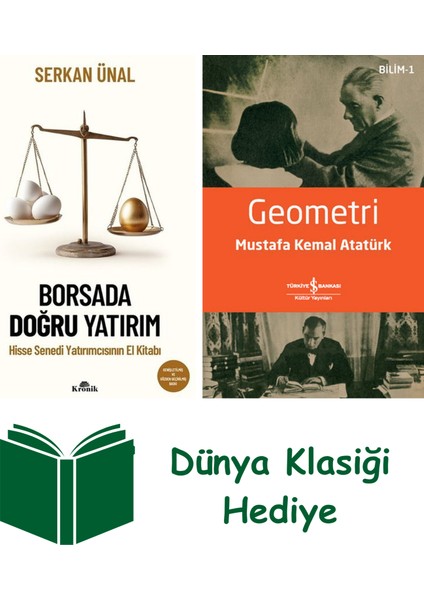 Borsada Doğru Yatırım - Hisse Senedi Yatırımcısının El Kitabı + Geometri + Dünya Klasiği Hediye