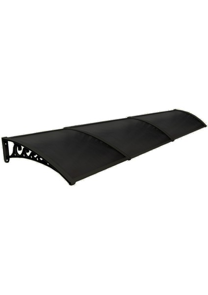 Pratik Sundurma Kapı Pencere Üstü 100X360 cm Siyah 6 mm Levhalı