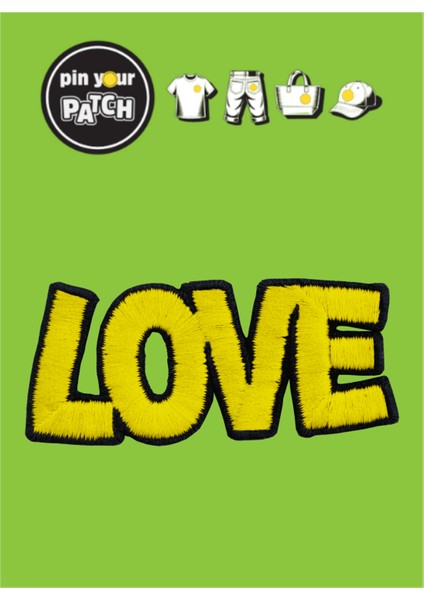 Ütü ile Yapışan Yama 7077 Yazı Love