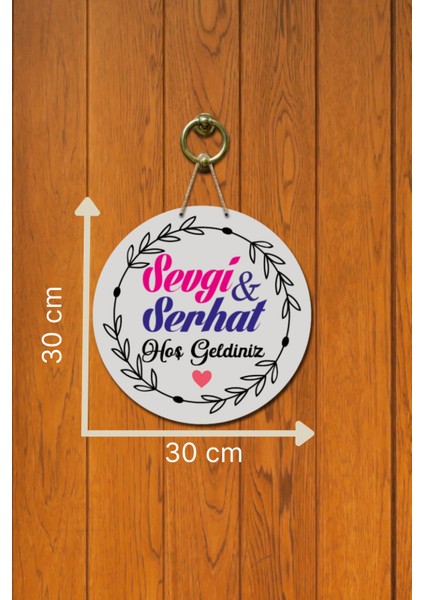 Kapı Süsü ..hoş Geldiniz Ahşap Baskı Kişiye Özel Tasarım fırsatları