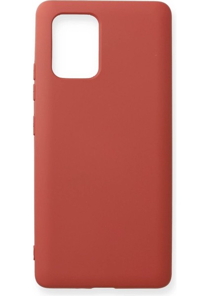 Samsung Galaxy A91 / S10 Lite Kılıf Nano Içi Kadife Silikon - Kiremit - FKU4188-5390