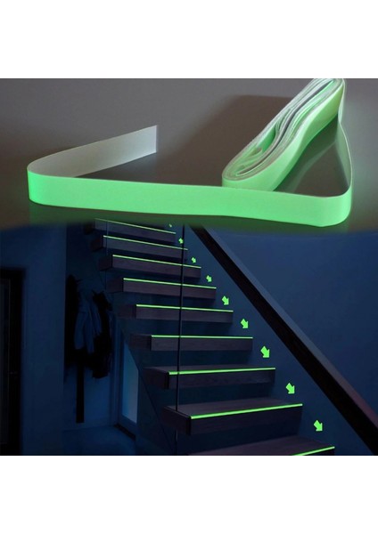 Karanlıkta Işık Veren Yansıyan 4 Metre Fosforlu Yeşil Şerit Bant (K95) modelleri